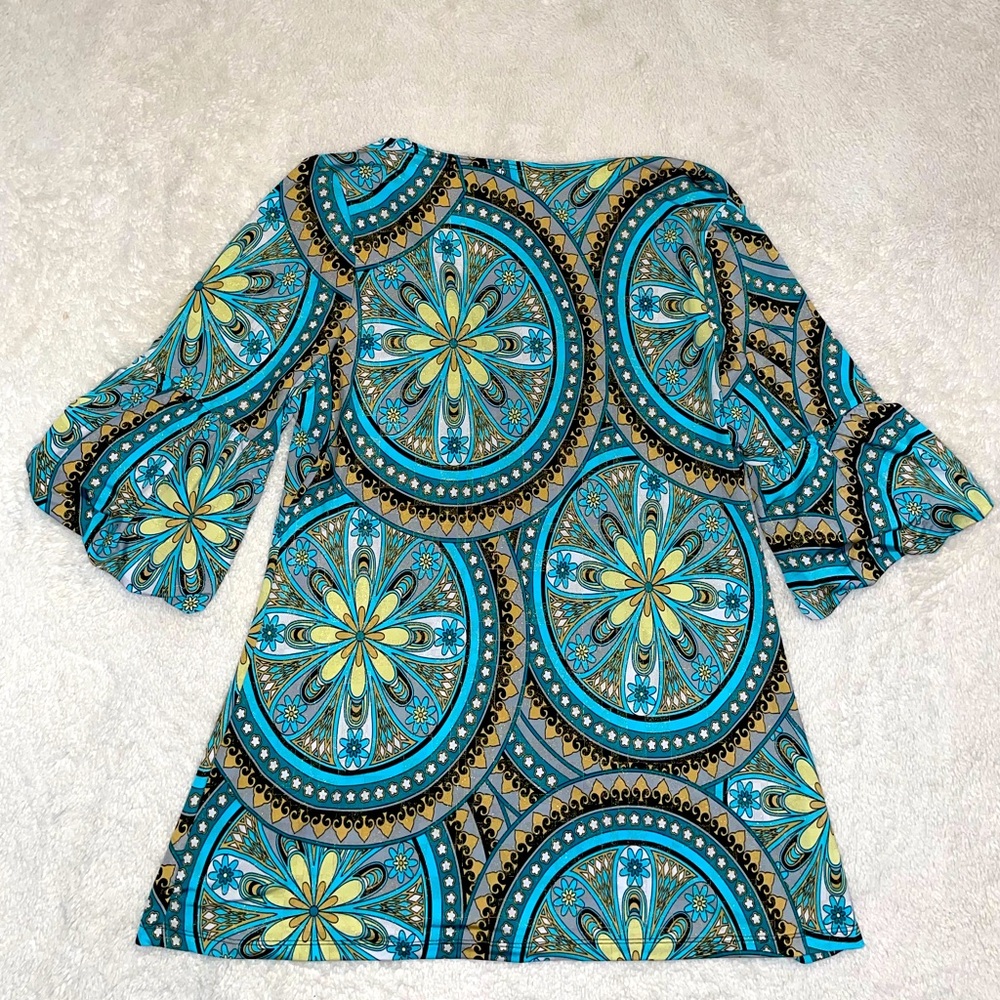 Dress Barn flower patterned glittery blouse - Picture 6 of 7